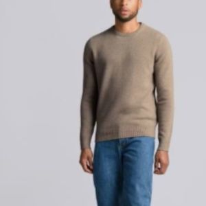 AskET Cashmere Sweater In Light Brown Small Short